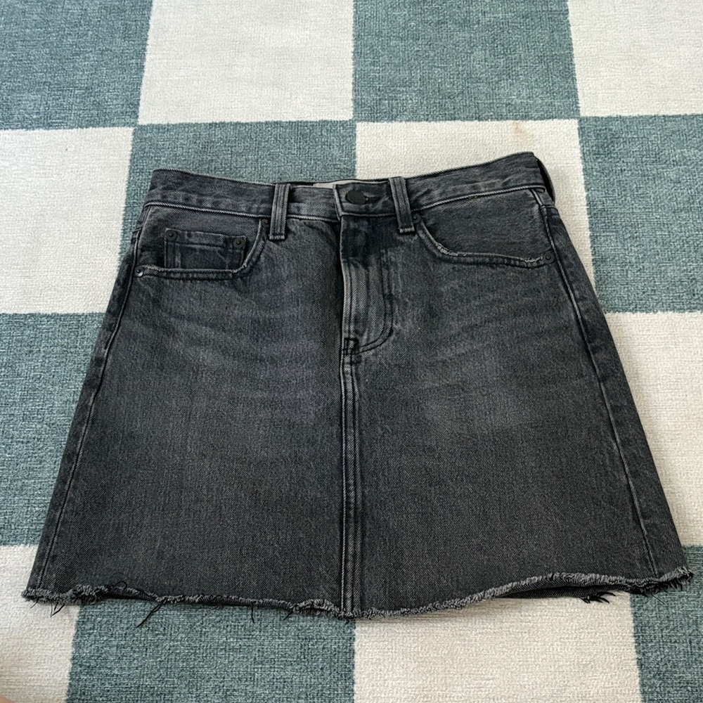 Everlane Charcoal Denim Skirt